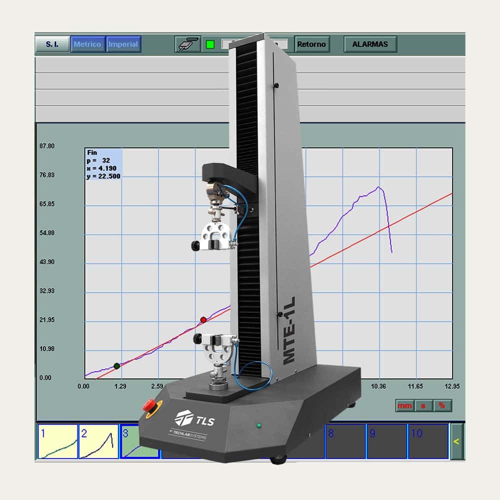 Vertical dynamometer for tensile tests on paper MTE-1L