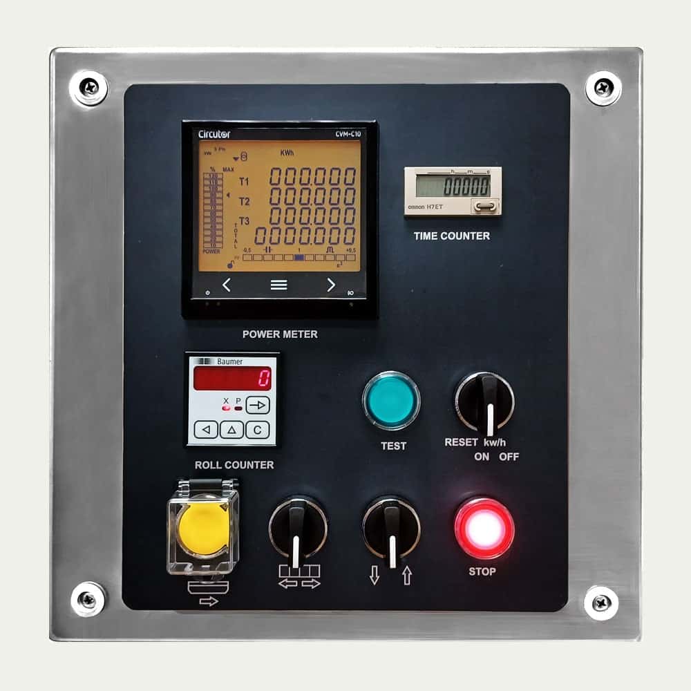 Panel-mandos-control-molino-refinador-de-fibras-celulósicas-tipo-PFI